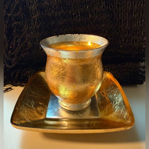 Vintage PartyLite Gold/Silver Mercury Glass Votive Holder - Picture 15 of 15